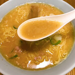 食道楽 - 鶏系のスープ　煮干し感はなし