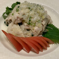 南国酒家 原宿本店 - 蒸し鶏のショーガ葱ソース