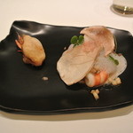 フロリレージュ - 和歌山産　足赤エビのベニエとポワレ　フランス産セップ