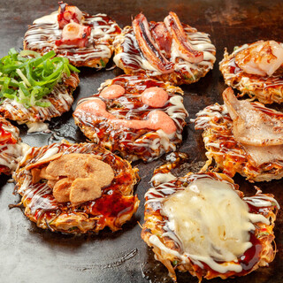 生地にこだわりあり！ぼんくら家⾃慢のお好み焼き︕968円～