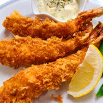 カフェテリア北野ガーデン - 土・日・祝 ランチメニュー【特選 エビフライランチ】（フリードリンク・サラダ・スープ・パン又はライス付き）