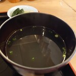 おが和 - 鳥スープ　三つ葉がなくなりましたね(21-10)