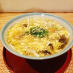 和食ながい - 天然ボリと黄ニラと豚肉の稲庭あんかけうどん