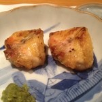 じどりや 穏座 - 「淡海地鶏食べ尽しコース」の一品。2012.11.