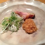 じどりや 穏座 - 「淡海地鶏食べ尽しコース」の一品。2012.11.