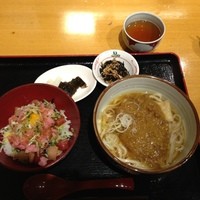 板前心 菊うら - 今週の丼セット「ネギトロ海鮮丼とカレーうどん」」1100円