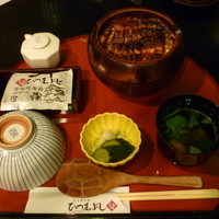 うなぎ和食  しら河 今池ガスビル店 - ひつまぶし（2,380円）と肝吸い（210円）