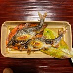 比良山荘 - 子持ち鮎の塩焼き