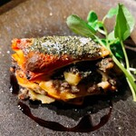 ヴィラ・デラ・パーチェ - イノシシと栗・山椒・クレソンのラザニア