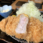 とんかつ いわい - 特選厚切りロースかつ　断面