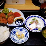 魚屋の居酒屋 魚錠 - カニクリームコロッケ定食