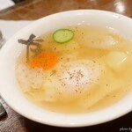 カレーハウスヤンギ - 2021年1月　卵スープ【税抜150円】その辺の洋食屋のスープが350円とか。それを考えたら超奇跡的なお値段！