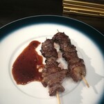 洋惣菜 亀洋 - エゾ鹿の串焼き　赤ワインソース✨