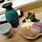 Sushi Taku - 燗酒700円＆お通し300円