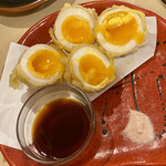 餃子マフィア - 煮卵揚げ