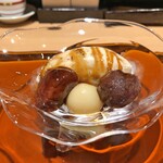 おみ乃 - 栗のアイス + 栗のあんみつ + 栗の渋皮煮（アップ）