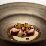 レストラン オオツ - 2021.11 地物真蛸 ジャガイモのピュレ 煮汁とレモンオイルのビネグレット