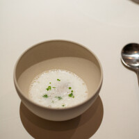 レストラン オオツ - 2021.11 赤穂産真牡蠣「赤穂クリスタルブラン」浅蜊出汁と牡蠣出汁のスープ