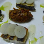 Restaurant Titti - 鹿児島　長島港　福子（ふっこ）のパヴェ　フヌイユとライムのコンフィのソース　コリアンドルの香り　那須野菜のラタトイユと共に