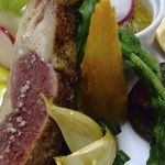 Restaurant Titti - 北海道産　サフォークラムのロース肉の低温ロースト　仔羊のジュと共に　那須産パティソンのグラタンを添えて
