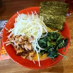 Kakumenya - とんこつ味噌+ネギ+ほうれん草③