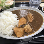 産直食堂 おっちも - スパイス香るカレーに厚切りサクサクのヒレカツがドーンと4切れ。