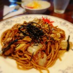 珈琲野郎 - 焼きそば風スパを上から。