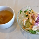 Eiichibankan - スープとサラダ、お代わりできます。