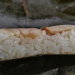 道の駅 紀の川万葉の里 - 柿の葉寿司　断面
