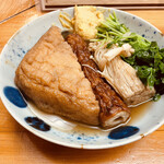 おでん庄助 - 厚揚げ、えのき、ちくわ、豆苗