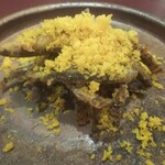 イル アオヤマ - ●アジメドジョウのフリット、自家製からすみ