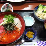 季さく - 三色丼 1200円