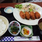 季さく - カキフライ定食 800円