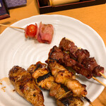 Yakitori Torizou - 串セット レバー トマトベーコン