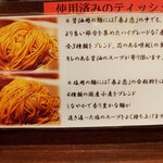 らーめん 鶏喰 - 麺の説明