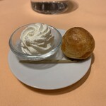 リストランテ ル・ミディ ひらまつ - グジェールと塩味のホイップクリーム