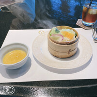 鉄板焼 ツキノウサギ - 蒸籠て蒸した温野菜