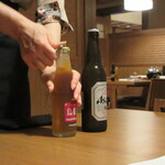 Keiun - 宿からのサービスでビールと烏龍茶
