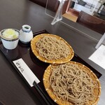 蕎麦・酒 青海波 - ざる蕎麦+蕎麦おかわり