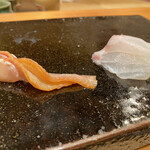 鮨 まつうら - 身の締まったクエ、噛めば噛むほどに甘さがじわじわじわじわ