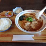 Ajishin - 2021年11月　みそラーメン定食（900円）