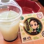 無添くら寿司 - 期間限定・乳酸菌飲料メロン味（くら寿司 イトーヨーカドー大井町店） 