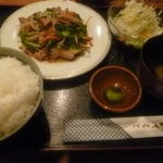 もつ野菜炒め定食