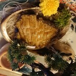 福松荘 - アワビの刺身  肝つき～絶品すぎ