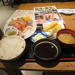 海鮮食堂 つなや - 料理写真:お造り天ぷら定食