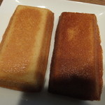 patisserie la page - 2012年11月：フィナンシェメープル(左\180)、フィナンシェナチュール(右\170)