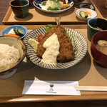 橋の湯食堂 - アジフライ定食