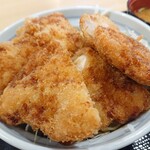 EXPASA浜名湖 湖の見えるフード館 こはん - 赤赤鶏のタレかつ丼(800円)