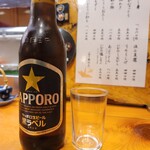 鮨 みやふじ - サッポロビール 大瓶(660円)