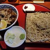 粋麺麦のはな  - かぼすきのこ牛丼セットざる蕎麦